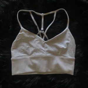 Alo yoga Alosoft lush sports bra size Small Zinc
